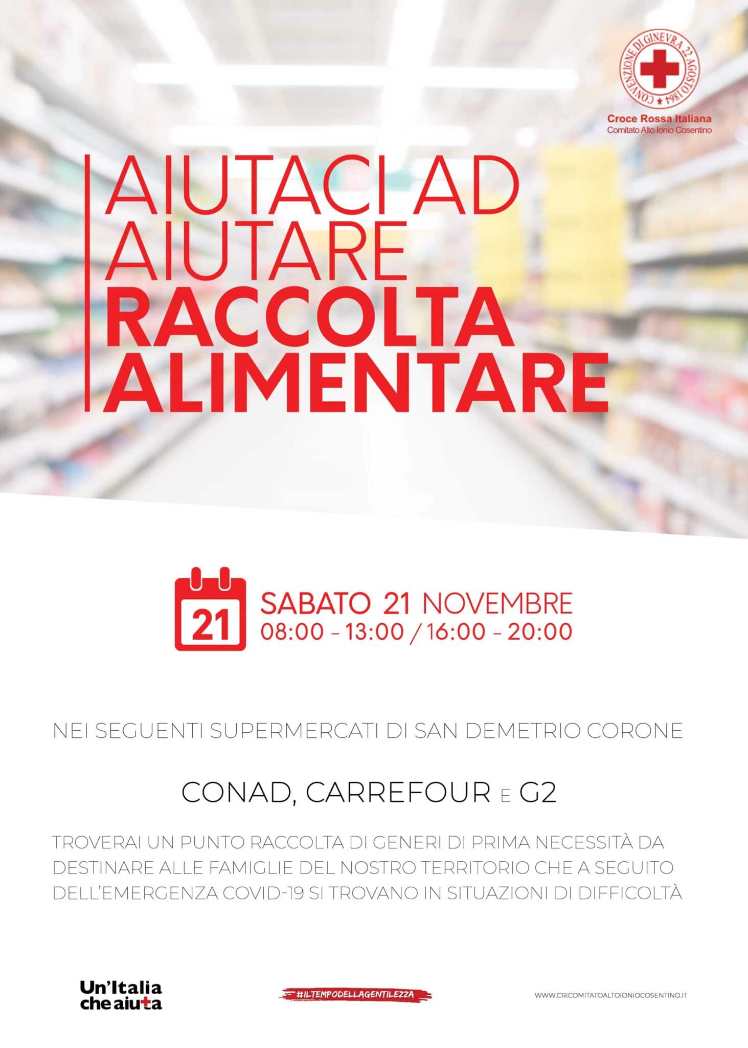 Raccolta alimentare 21 novembre - San Demetrio Corone (CS)