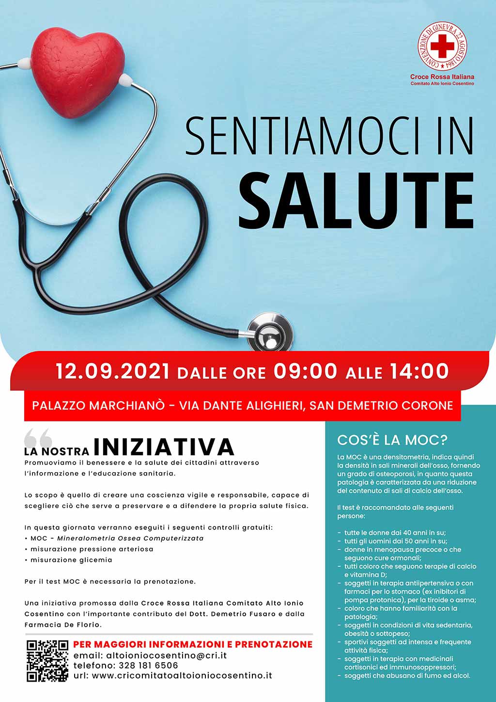 Sentiamoci in salute - Manifesto - San Demetrio Corone 12 settembre 2021