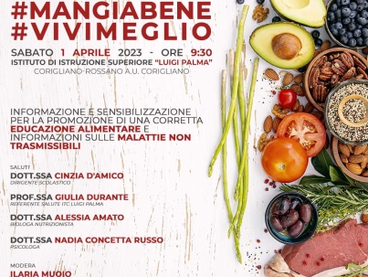 1 aprile 2023 - Incontro Educazione Alimentare e Malattie non trasmissibili - ITC Luigi Palma Corigliano
